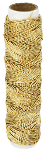 Metallic Lamé Thread 1 Ply 27m Spool Gold
