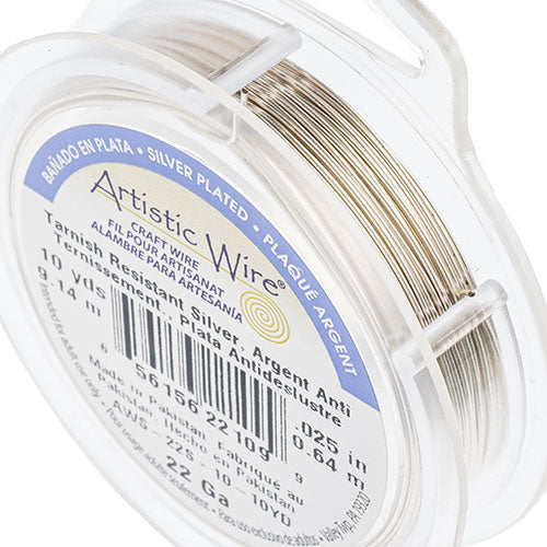 Art Wire 22ga Lead/Nickel Safe Non-Tarnish Silver