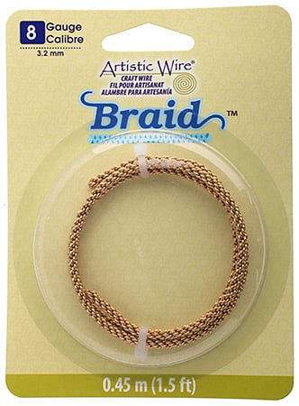 Artistic Wire - Braid 8ga Round Non-Tarnish  1.5 ft