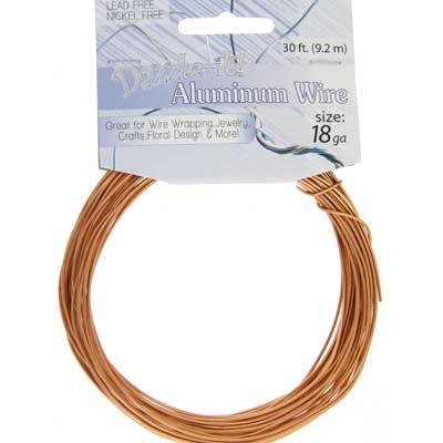 Aluminum Wire 18ga (1.2mm) 30ft Round