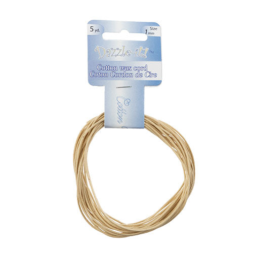 Dazzle-It Cotton Wax Cord 1mm Round  5yds