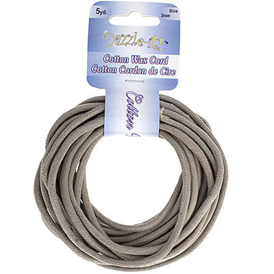 Dazzle-It Cotton Wax Cord 3mm Round  5yds