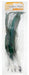 Hat Trim Peacock Sword/Marabou 30cm White/Green