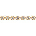 Preciosa Rhinestone Chain SS12 Crystal/Raw Brass