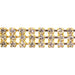 Czech Rhinestone Chain 3-Row SS12 Crystal/Gold - Cosplay Supplies Inc