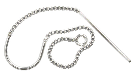 SS.925 U-Threader Box Chain 2in Drop With Ring Approx 2.4g