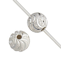 SS.925 Bead S Cut Stardust 6mm With 1.7mm Hole 25pcs Approx 7.8g