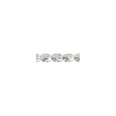 SS.925 Bead Oval S Cut Stardust 6x9mm With 2.2mm Hole Approx 4.8g - Cosplay Supplies Inc