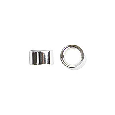 SS.925 Crimp Tube 2mm OD x 1mm With 1.4mm ID Approx 1.3g - Cosplay Supplies Inc