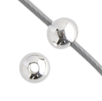 SS.925 Bead - Smooth Seamless 2mm W/.9mm Hole Approx 1.8g