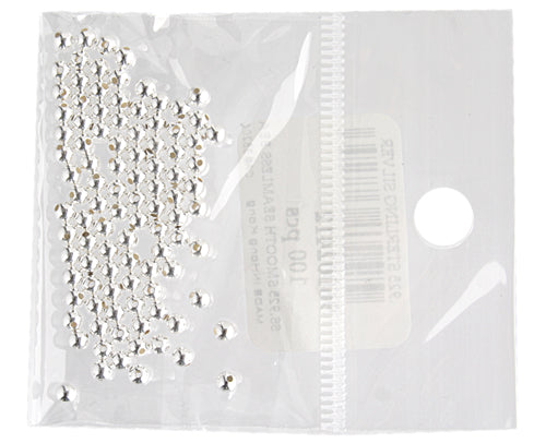 SS.925 Bead - Round Seamless 3mm W/.9mm Hole Approx 3.3g