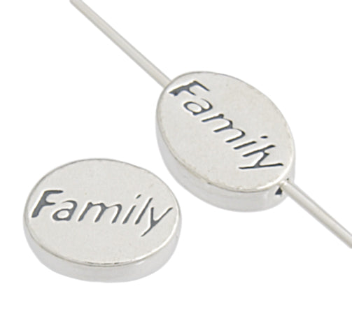 SS.925 Oval Message Bead Family 11mm (Hole 1.8mm)