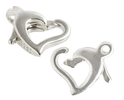 SS.925 Floating Heart Clasp 9.5x8mm Approx 6.8g