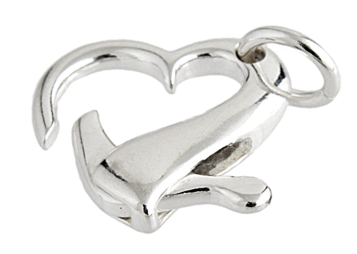 SS.925 Large Heart Clasp With Jump ring 20x21mm