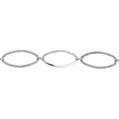 SS.925 Chain Oval 26mm 1 Smooth / 1 Sparkle - Cosplay Supplies Inc