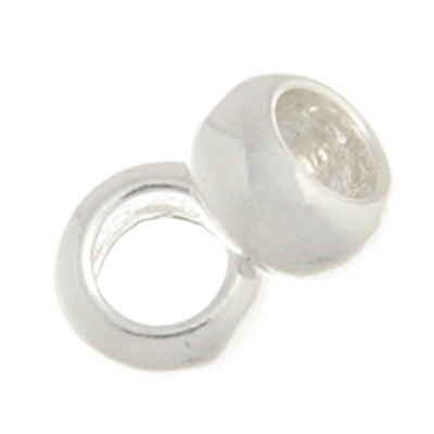 SS.925 Bead Spacer Smooth 6mm - 3.25mm Large Hole