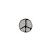 SS.925 Bead Peace Sign 10.5mm - 5mm Large Hole - Cosplay Supplies Inc