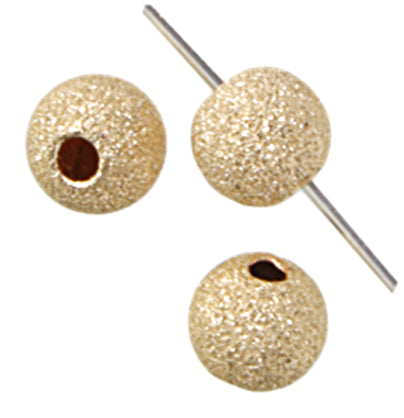 Gold Filled 14kt Bead Stardust Round 5mm W/ 1.4mm Hole Approx 2.5g