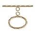 Gold Filled 14kt Toggle Oval Rope Wrap 15x18mm