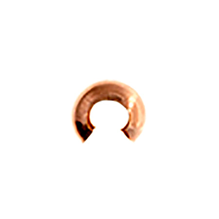 Rose Gold Filled 14k Crimp Cover 3mm Approx 0.8g - Cosplay Supplies Inc