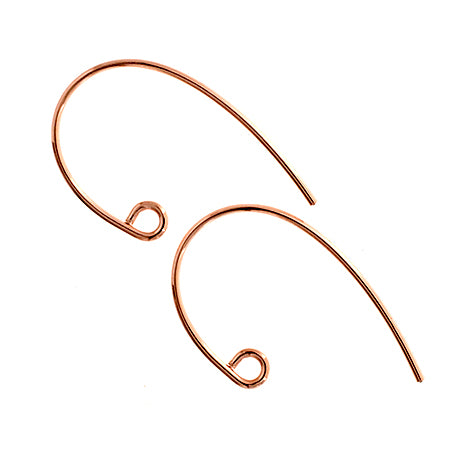 Rose Gold Filled 14k Bass Clef Ear Wire .030in (0.76mm) Approx 2g