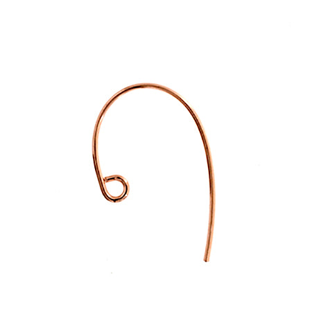 Rose Gold Filled 14k Bass Clef Ear Wire .030in (0.76mm) Approx 2g - Cosplay Supplies Inc