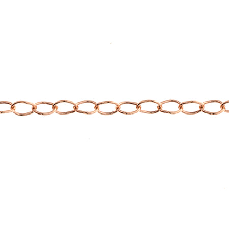 Rose Gold Filled 14k 1512 Cable Chain (2.2mm) Approx 0.88g / Foot - Cosplay Supplies Inc