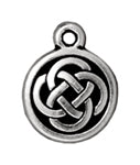 Tierra Cast - Charm Celtic Round Antique Silver - Cosplay Supplies Inc