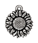 Tierra Cast - Charm Sunflower Antique Silver - Cosplay Supplies Inc