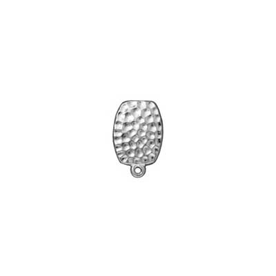 Tierra Cast - Earring Clip Hammered 17x13mm Rhodium - Cosplay Supplies Inc