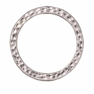 Tierra Cast - Link Ring 1in Hammered Rhodium - Cosplay Supplies Inc