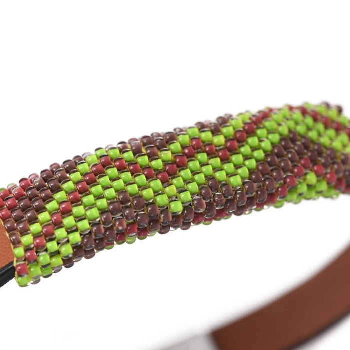 Leather Beaded Bracelet