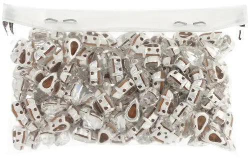 Preciosa Rosemontees Maxima Pear 10x6mm Crystal/ Silver Setting