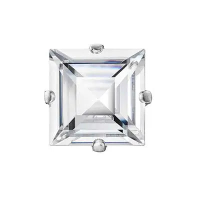 Preciosa Sew-On Square 4mm Crystal/Silver Setting - Cosplay Supplies Inc