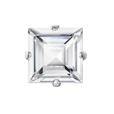 Preciosa Sew-On Square 6mm Crystal/Silver Setting - Cosplay Supplies Inc