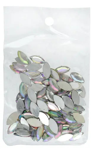 Acrylic 15x7mm Navette Crystal Aurora Borealis