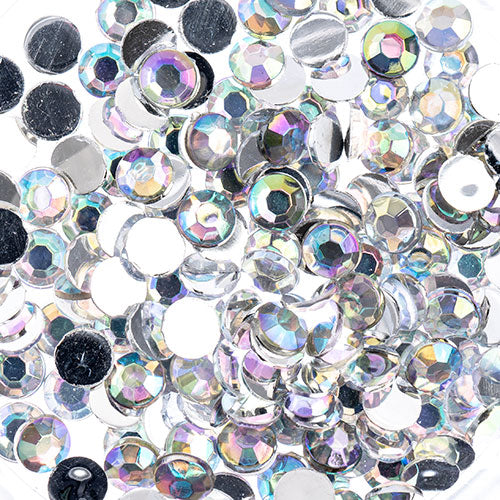 Acrylic Round Flat Back Rhinestones 4mm (SS16)  Aurora Borealis 2000pcs/Bag