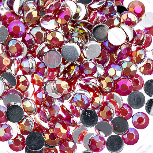 Acrylic Round Flat Back Rhinestones 4mm (SS16)  Aurora Borealis 2000pcs/Bag