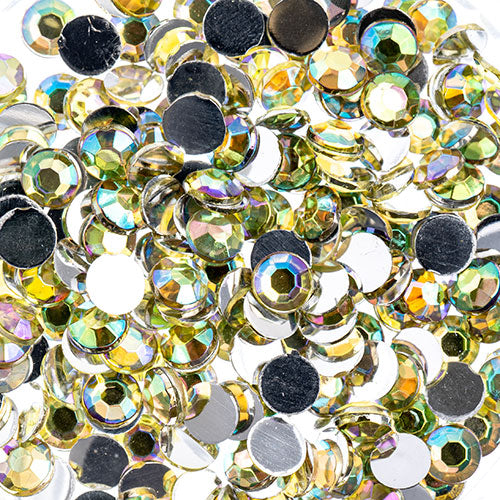 Acrylic Round Flat Back Rhinestones 4mm (SS16)  Aurora Borealis 2000pcs/Bag