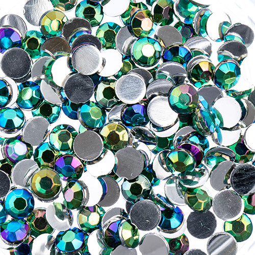 Acrylic Round Flat Back Rhinestones 4mm (SS16)  Aurora Borealis 2000pcs/Bag