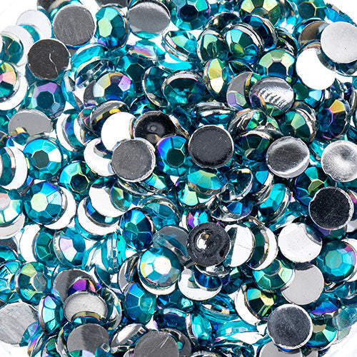 Acrylic Round Flat Back Rhinestones 4mm (SS16)  Aurora Borealis 2000pcs/Bag