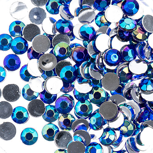 Acrylic Round Flat Back Rhinestones 4mm (SS16)  Aurora Borealis 2000pcs/Bag