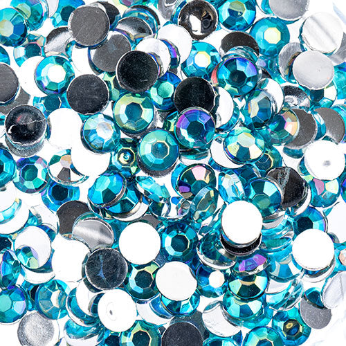 Acrylic Round Flat Back Rhinestones 4mm (SS16)  Aurora Borealis 2000pcs/Bag