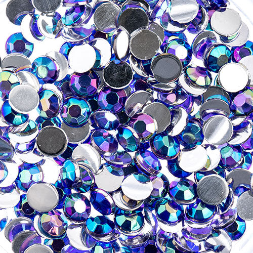 Acrylic Round Flat Back Rhinestones 4mm (SS16)  Aurora Borealis 2000pcs/Bag