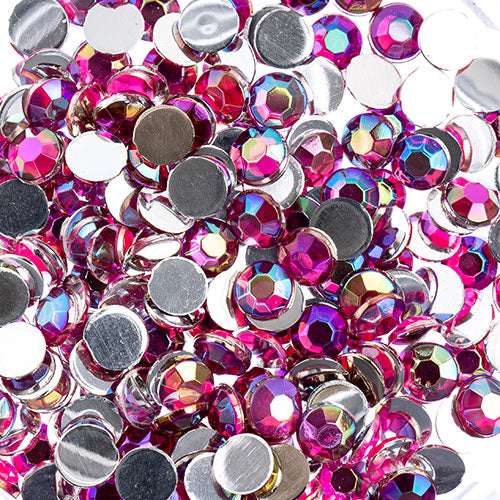 Acrylic Round Flat Back Rhinestones 4mm (SS16)  Aurora Borealis 2000pcs/Bag