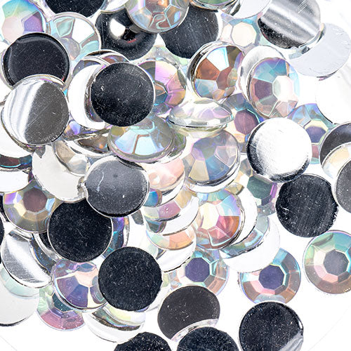 Acrylic Round Flat Back Rhinestones 6mm (SS28)  Aurora Borealis 1000pcs/Bag