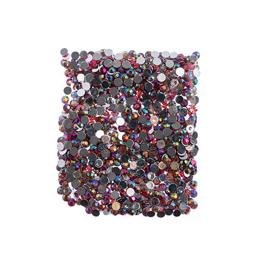 Acrylic Round Flat Back Rhinestones 6mm (SS28)  Aurora Borealis 1000pcs/Bag