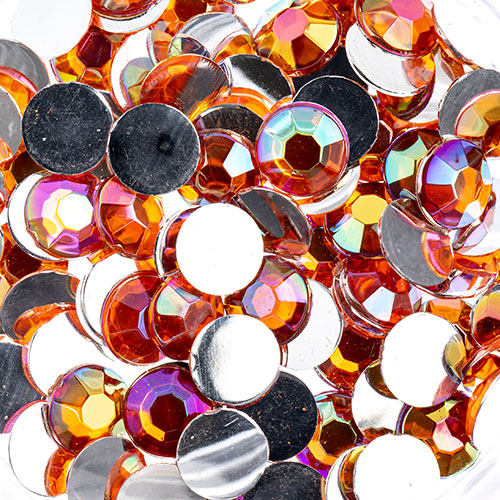 Acrylic Round Flat Back Rhinestones 6mm (SS28)  Aurora Borealis 1000pcs/Bag