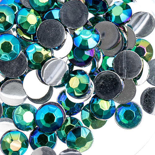 Acrylic Round Flat Back Rhinestones 6mm (SS28)  Aurora Borealis 1000pcs/Bag