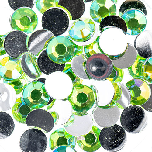 Acrylic Round Flat Back Rhinestones 6mm (SS28)  Aurora Borealis 1000pcs/Bag